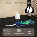Mobile File Cabinet with Charging Station on Wheels by LJGDeals
