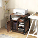 File Cabinet on Wheels with Charging Station and Cable Management Hole by LJGDeals