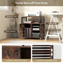 File Cabinet on Wheels with Charging Station and Cable Management Hole by LJGDeals