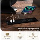 File Cabinet on Wheels with Charging Station and Cable Management Hole by LJGDeals