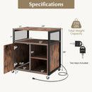 File Cabinet on Wheels with Charging Station and Cable Management Hole by LJGDeals