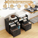 File Cabinet with Lock Mobile Lateral Filing Storage Organizer Modern Rolling Printer Stand by LJGDeals