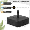 Patio Fillable Umbrella Base Fit 1.5 Inch Umbrella Poles for Yard Poolside-Black by DirectDeals