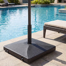Fillable Umbrella Base 90 LBS Heavy Duty with 2 Wheels-Black by LJGDeals