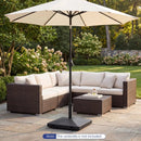 Fillable Umbrella Base 90 LBS Heavy Duty with 2 Wheels-Black by LJGDeals