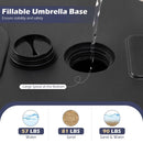 Fillable Umbrella Base 90 LBS Heavy Duty with 2 Wheels-Black by LJGDeals