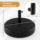 Fillable Umbrella Base 90 LBS Heavy Duty Sand Filled Round Market Umbrella Stand-Black by LJGDeals