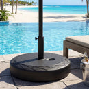 Fillable Umbrella Base 90 LBS Heavy Duty Sand Filled Round Market Umbrella Stand-Black by LJGDeals