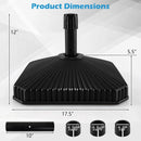 Fillable Umbrella Base with Shell Texture - 44 lb Capacity by LJGDeals