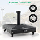 Fillable Umbrella Base Stand with Lockable Universal Wheels by LJGDeals