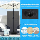 17 Inch 88 LBS Heavy-Duty Fillable Umbrella Base with Handle by LJGDeals