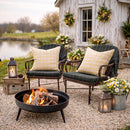 Raised Metal Fire Pit Bowl by Decor Steals
