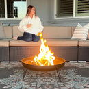 Raised Metal Fire Pit Bowl by Decor Steals