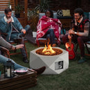 40000 BTU 28 Inch Hexagon Terrazzo Propane Fire Pit Table with Stainless Steel Burner by LJGDeals