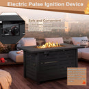 42 Inch 60 000 BTU Rectangular Propane Fire Pit Table with Waterproof Cover by LJGDeals