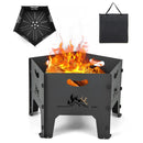 19 Inches Collapsible Portable Plug Fire Pit with Storage Bag by LJGDeals