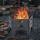 19 Inches Collapsible Portable Plug Fire Pit with Storage Bag by LJGDeals