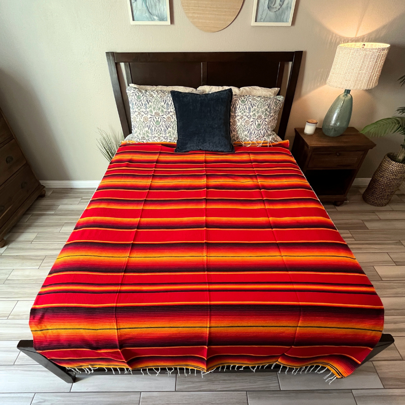 Isla Serape Red Fire blanket