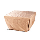 Aluminum 42-in Square Antique Copper Fire Table Set and Rocking Chairs