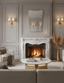 Curved Brass Mirror -  Unlacquered Brass Mirror Wall Mirror