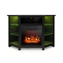 Fireplace Corner TV Stand with LED Lights and Smart APP Control for 50 Inches TV by LJGDeals