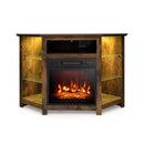 Fireplace Corner TV Stand with LED Lights and Smart APP Control for 50 Inches TV by LJGDeals