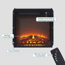 Chloe Modern Scandinavian Reeded Fireplace TV Stand in 2 Sizes