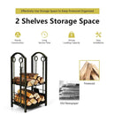 Fireplace Log Rack with 4 Tools Set Fireside Firewood Holder by LJGDeals