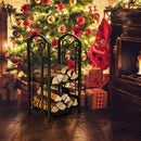 Fireplace Log Rack with 4 Tools Set Fireside Firewood Holder by LJGDeals