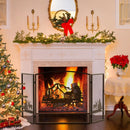 55 x 29.5 Inch Fireplace Screen with Natural Scenery and Moose Pattern-Black by LJGDeals