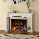 55 x 29.5 Inch Fireplace Screen with Natural Scenery and Moose Pattern-Black by LJGDeals