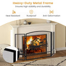 55 x 29.5 Inch Fireplace Screen with Natural Scenery and Moose Pattern-Black by LJGDeals