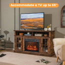 Fireplace TV Stand for TVs Up to 65 Inch with Side Cabinets and Remote Control by LJGDeals