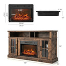 Fireplace TV Stand for TVs Up to 65 Inch with Side Cabinets and Remote Control by LJGDeals