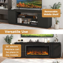 Fireplace TV Stand for TVs up to 80 Inch with 3 Adjustable Shelves by LJGDeals