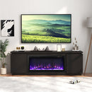 Fireplace TV Stand for TVs up to 80 Inch with 3 Adjustable Shelves