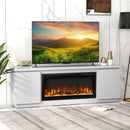 Fireplace TV Stand for TVs up to 80 Inch with 3 Adjustable Shelves by LJGDeals