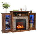Fireplace TV Stand with 16-Color Led Lights for TVs up to 65 Inch by LJGDeals
