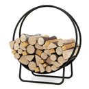 Firewood Log Hoop 20 Inch Round Heavy-duty Metal Curved Log Rack with Stand by LJGDeals