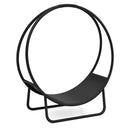 Firewood Log Hoop 20 Inch Round Heavy-duty Metal Curved Log Rack with Stand by LJGDeals