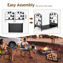 19 Inch Heavy-Duty Firewood Rack with 110 lbs Load Capacity by LJGDeals