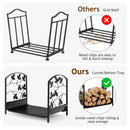 19 Inch Heavy-Duty Firewood Rack with 110 lbs Load Capacity by LJGDeals