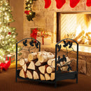19 Inch Heavy-Duty Firewood Rack with 110 lbs Load Capacity by LJGDeals
