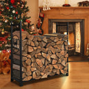 4 Feet Firewood Rack Stand with Mesh Sides by LJGDeals