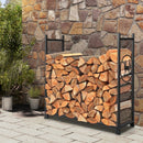 4 Feet Firewood Rack Stand with Mesh Sides by LJGDeals