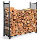 4 Feet Firewood Rack Stand with Mesh Sides by LJGDeals