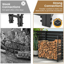 4 Feet Firewood Rack Stand with Mesh Sides by LJGDeals