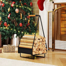 Firewood Storage Rack Heavy-duty Metal Log Holder with Handle and Square Rack by LJGDeals
