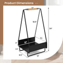 Firewood Storage Rack Heavy-duty Metal Log Holder with Handle and Square Rack by LJGDeals
