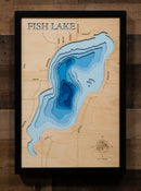 Fish Lake in St. Joseph County, Michigan by Horn Dog Maps